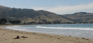 Apollo Bay, Victoria, Australia. Beach pictured of a cool quiet day.